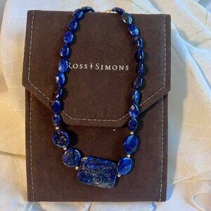 Ross-Simons Blue Lapis Lazuli Necklace by Zoe B, 14K gold, Vintage Lapis Jewelry